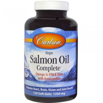 Carlson Salmon Oil Complete 1250 mg - 120 Soft Gels